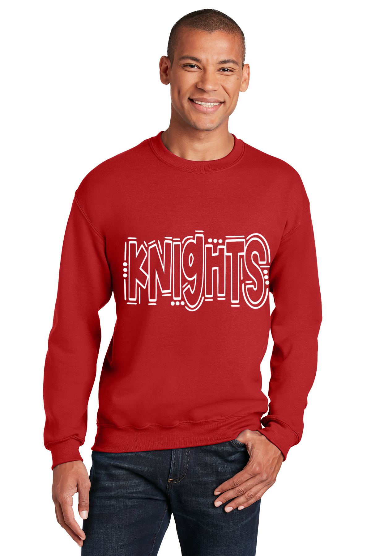 Red Adult Crewneck Sweatshirt (Knights)