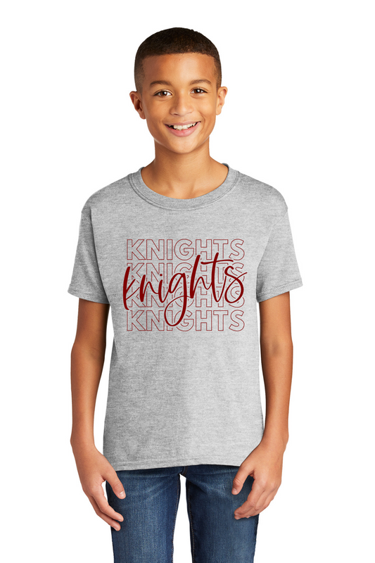 Sport Grey Youth T Shirt - Knights Logo