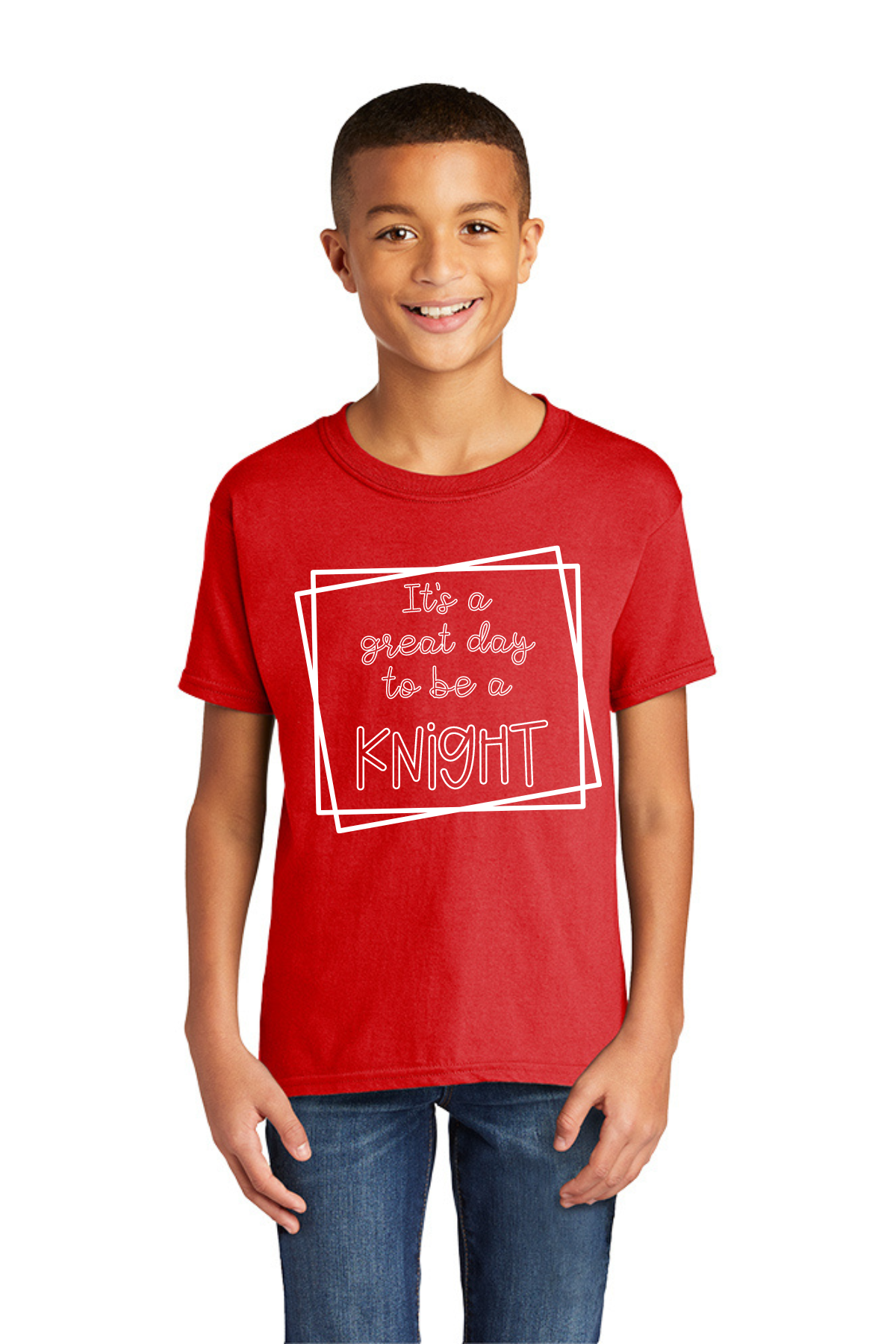 Red Youth T Shirt (Great Day to be a Knight)