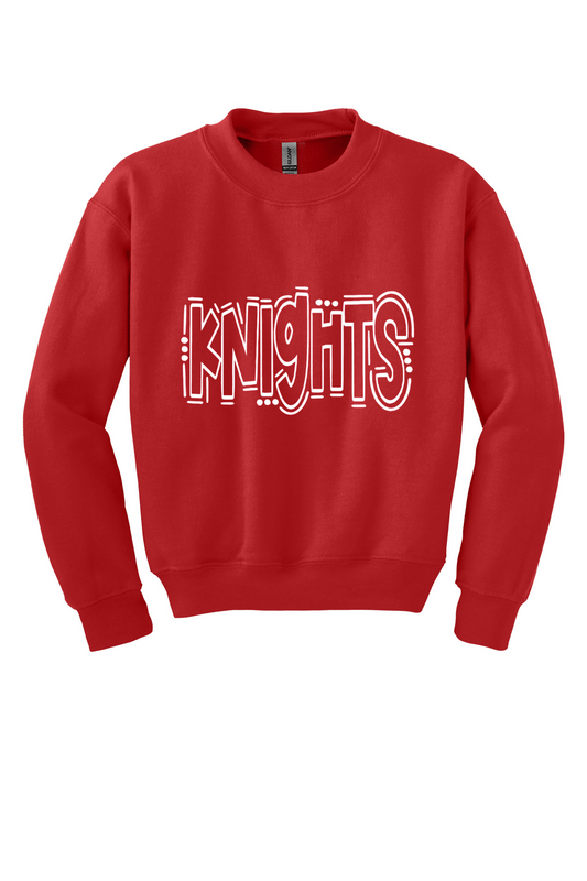 Red Youth Crewneck Sweatshirt (Knights)